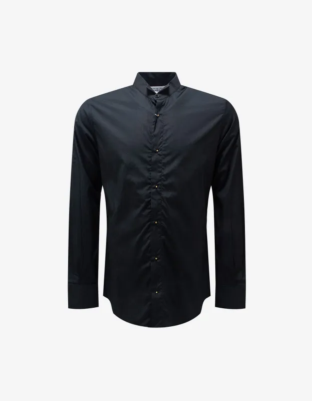 Maison Martin Margiela Black Wing Tip Collar Dress Shirt made by Maison Margiela