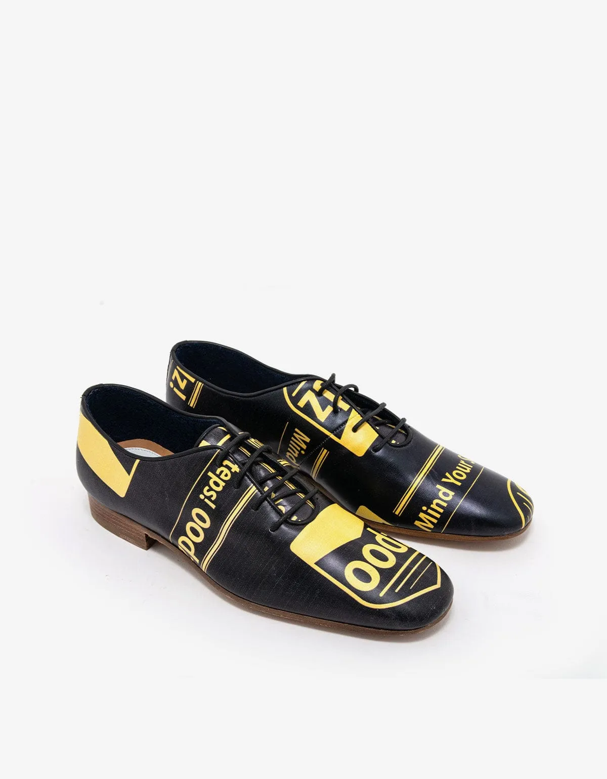Maison Martin Margiela Black Print Leather Shoes - SS08 sold by Zoo Fashions