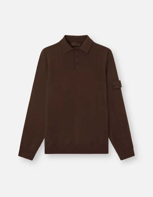 Stone Island Ghost Piece Long Sleeve Polo Shirt sold by Zoo Fashions