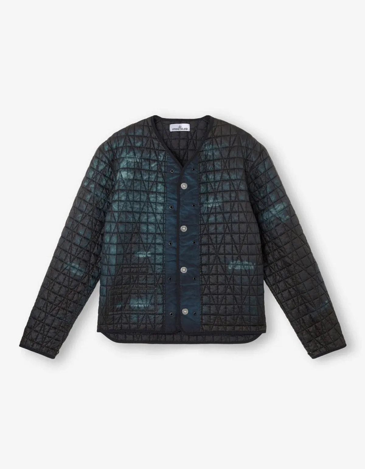 Stone Island Blue President's Knit Corrosion Treatment Hoodie sold by Zoo Fashions product image thumbnail 3