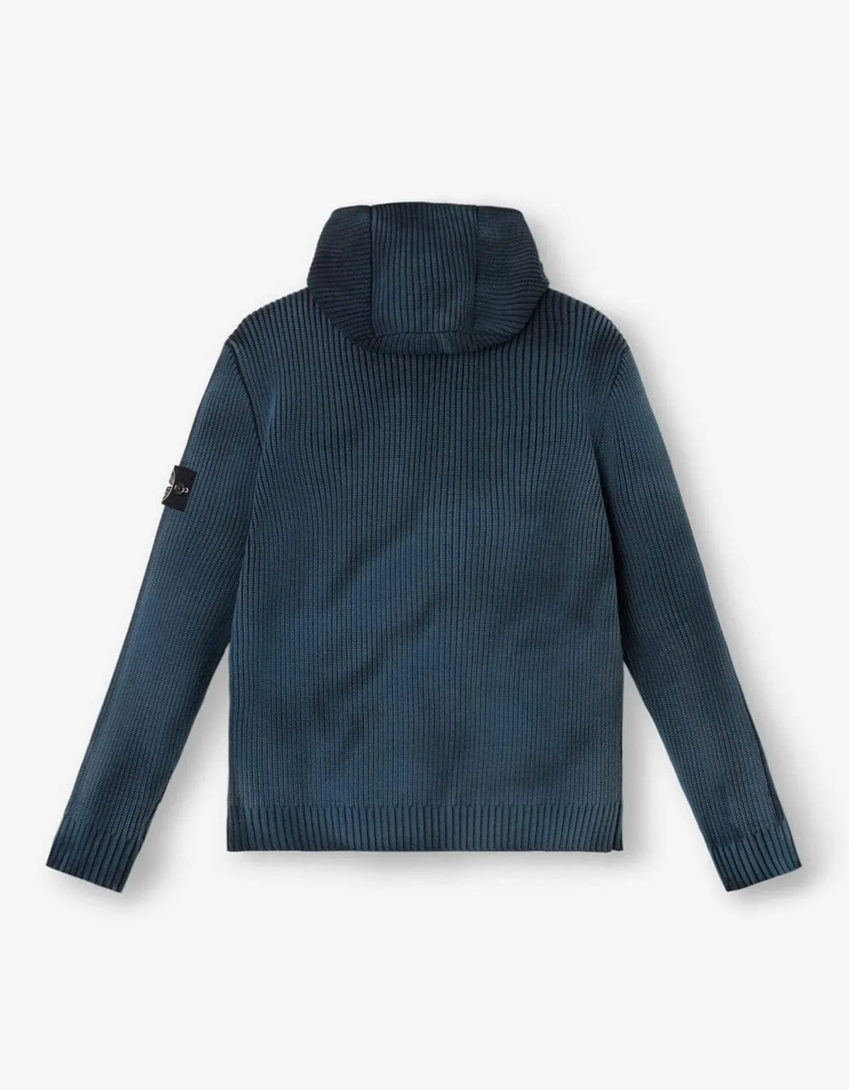Stone Island Blue President's Knit Corrosion Treatment Hoodie sold by Zoo Fashions product image thumbnail 2