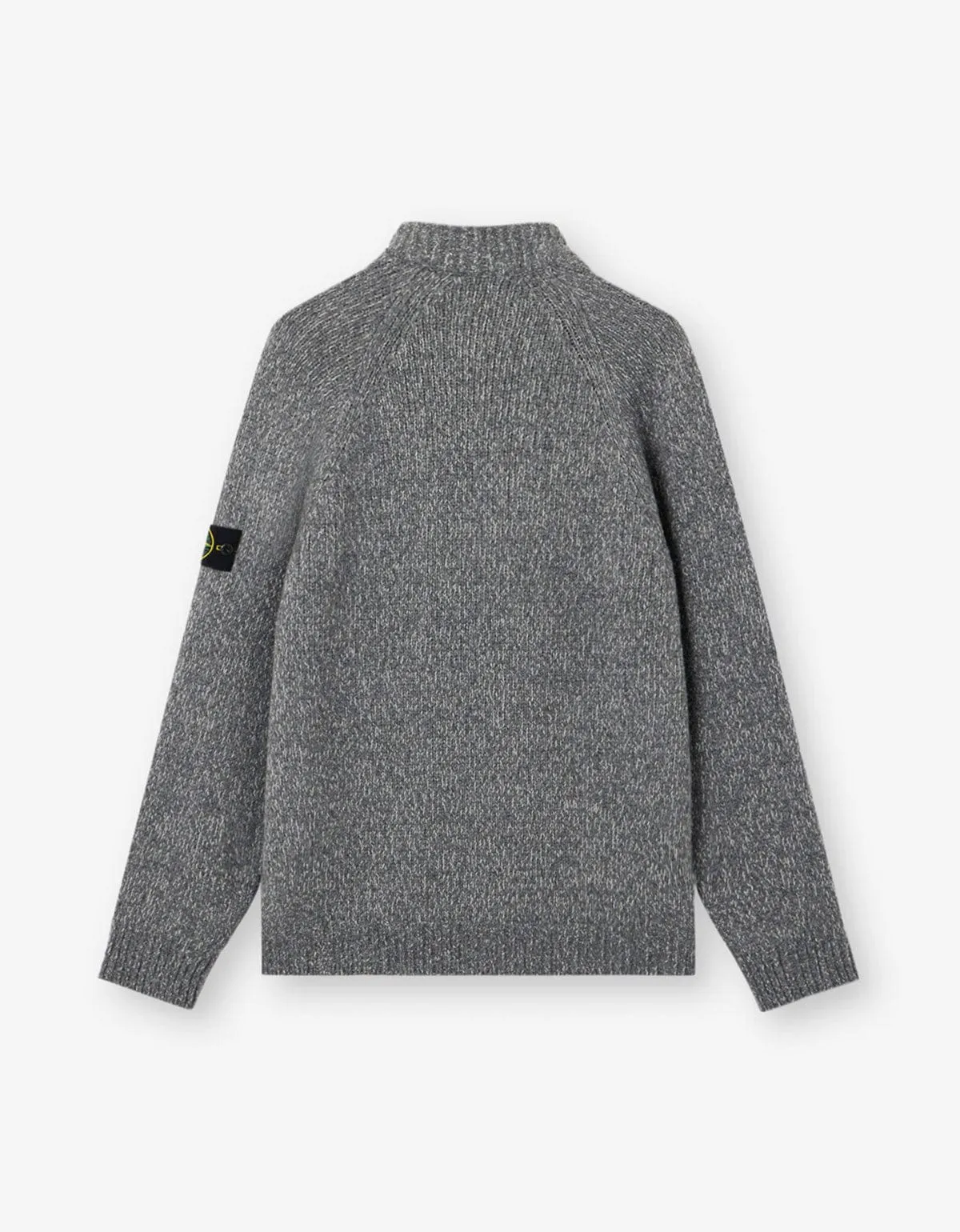 Stone Island Grey Mouline Wool Cardigan sold by Zoo Fashions product image thumbnail 2