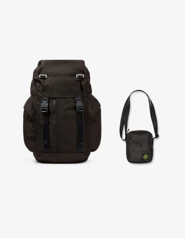 Stone Island Grey Backpack & Crossbody Bag Set sold by Zoo Fashions