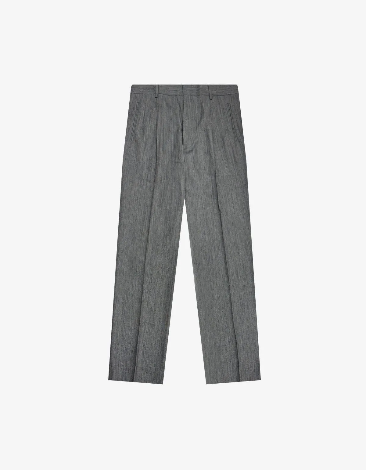 Maison Martin Margiela Grey Wool Pinstripe Trousers sold by Zoo Fashions