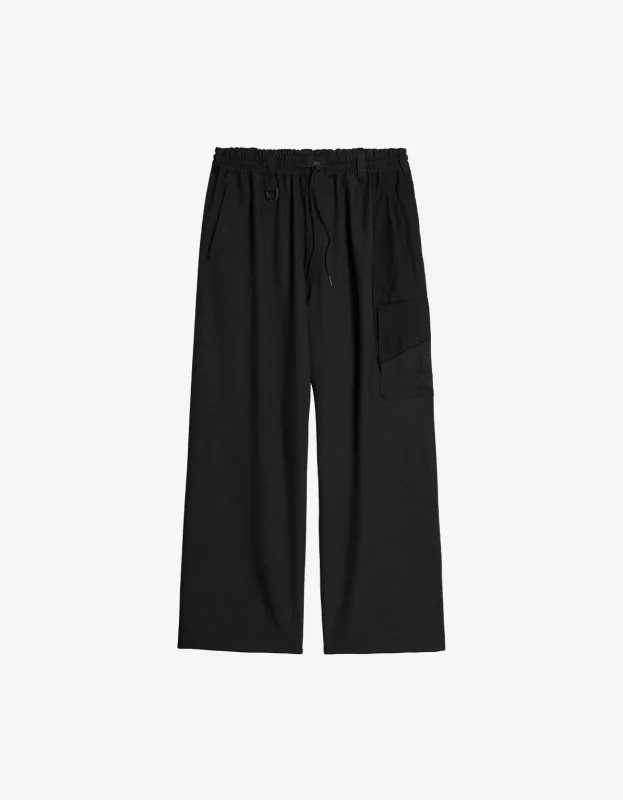 Y-3 Black Sport Uniform Straight Pants sold by Zoo Fashions