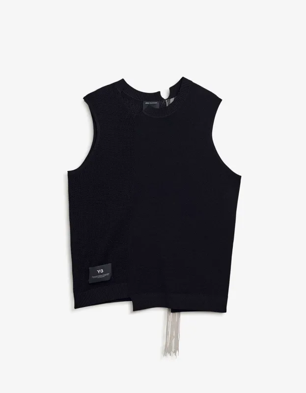 Y-3 Black Graphic Vest sold by Zoo Fashions