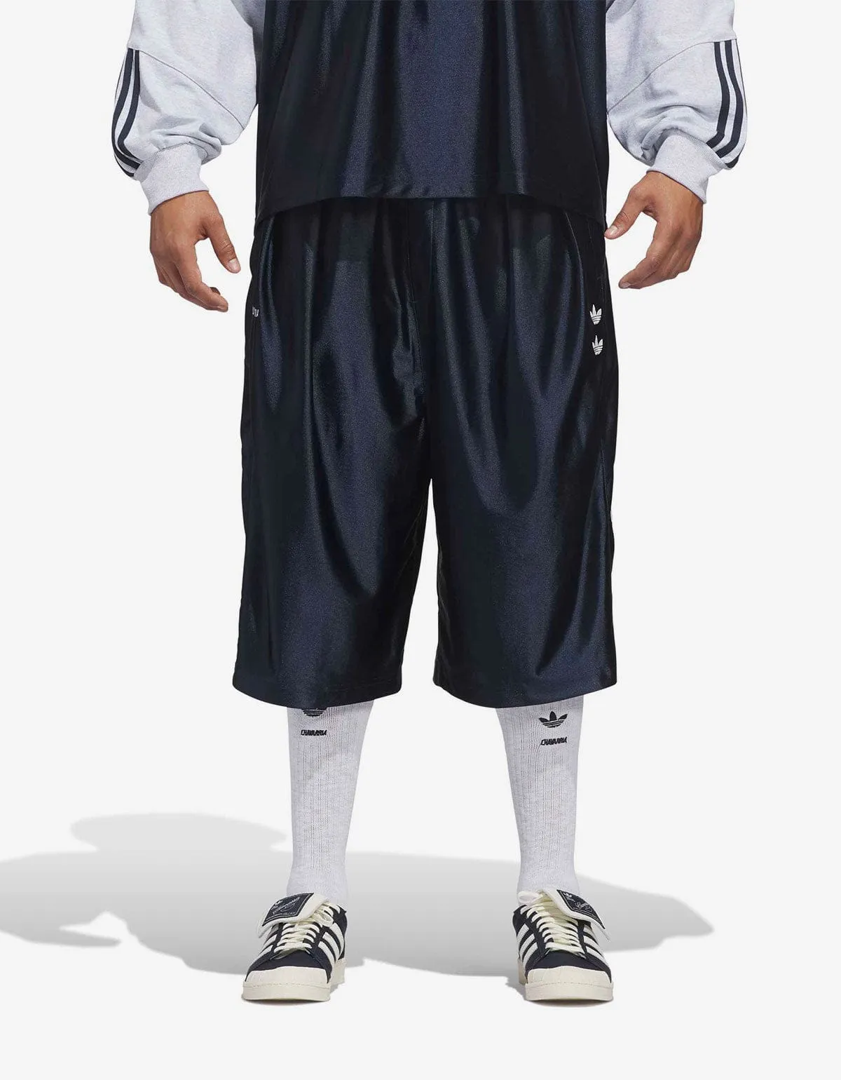Willy Chavarria x Adidas Blue Dazzle Snap Shorts sold by Zoo Fashions product image thumbnail 2