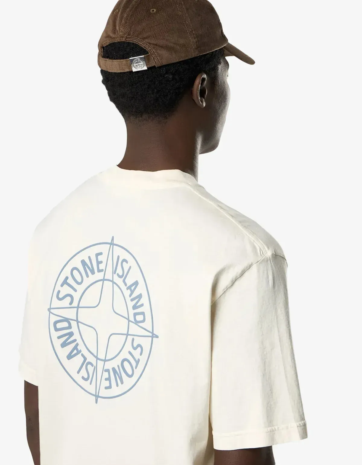 Stone Island White Outline Compass Print T-Shirt sold by Zoo Fashions product image thumbnail 3
