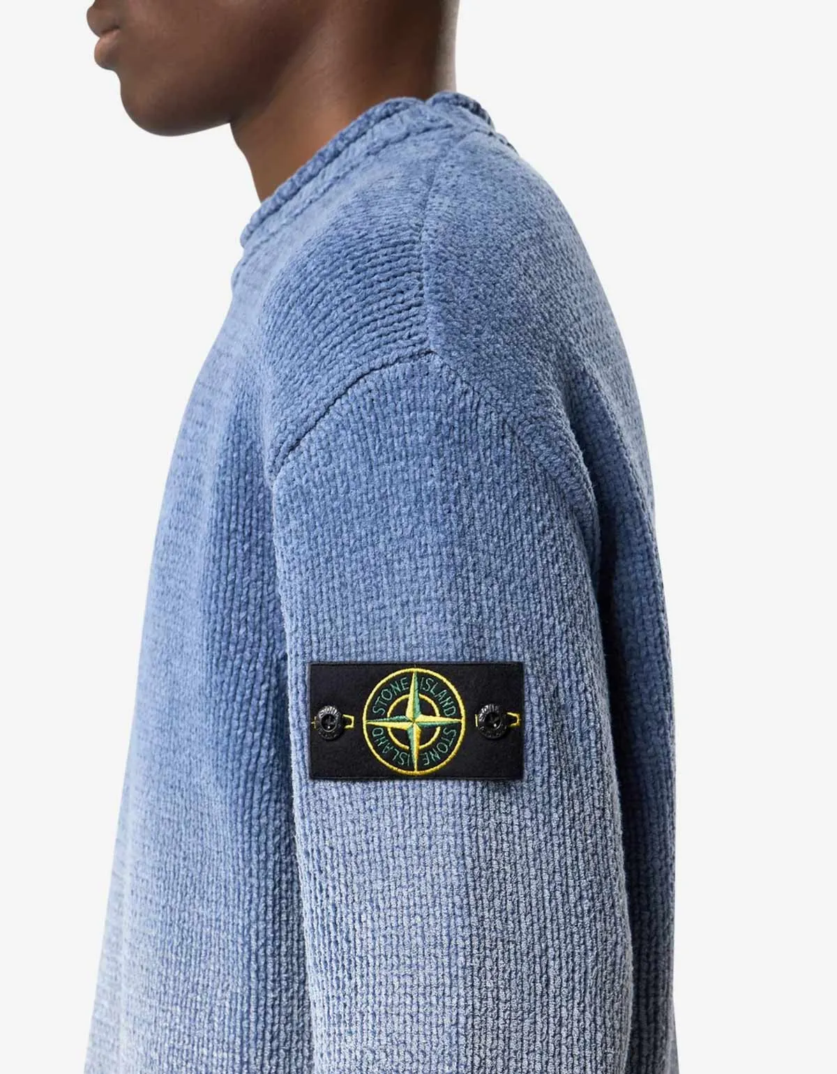 Stone Island Blue Chenille Degrade Print Sweater sold by Zoo Fashions product image thumbnail 3