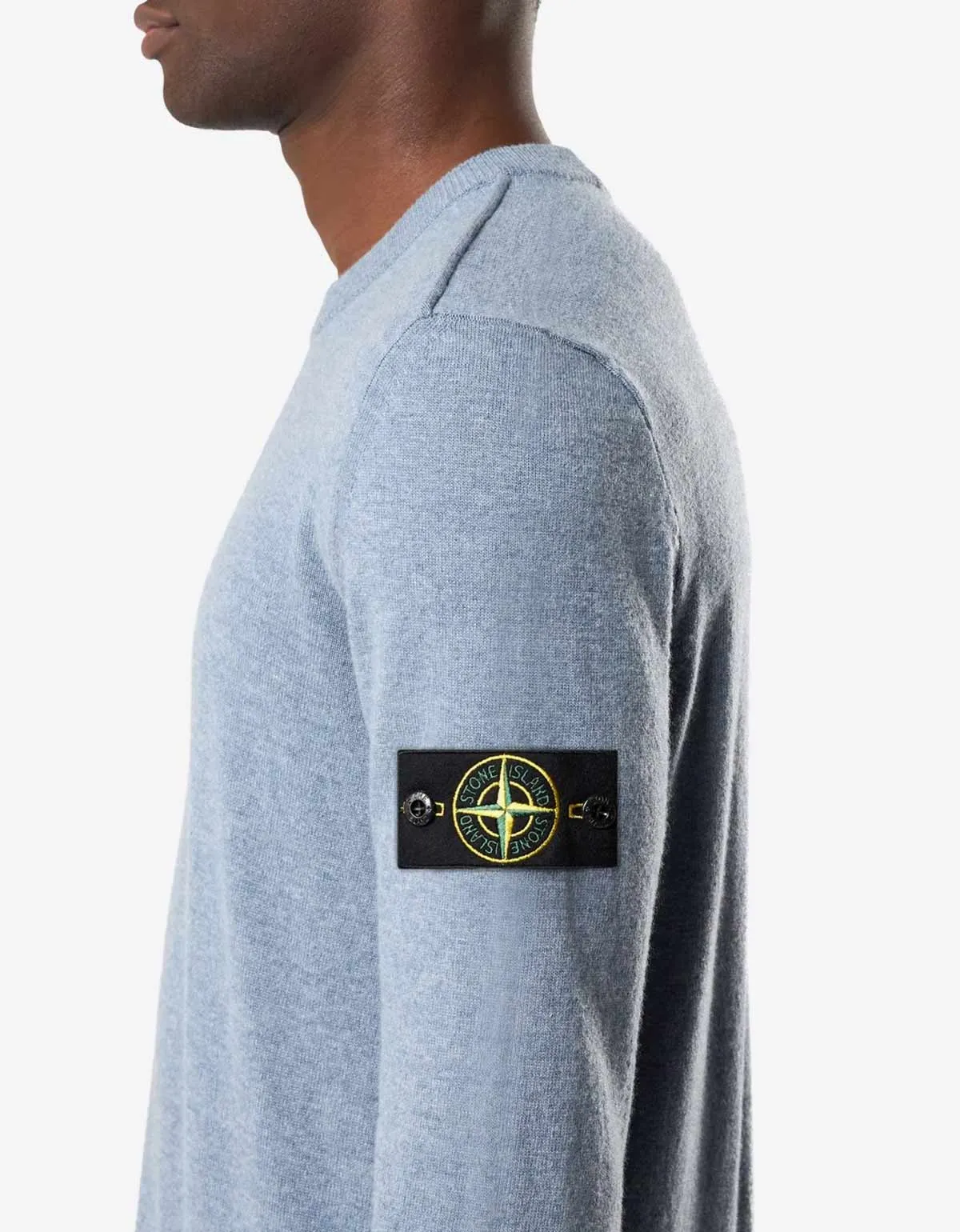 Stone Island Avio Blue Crew Neck Sweater sold by Zoo Fashions product image thumbnail 3