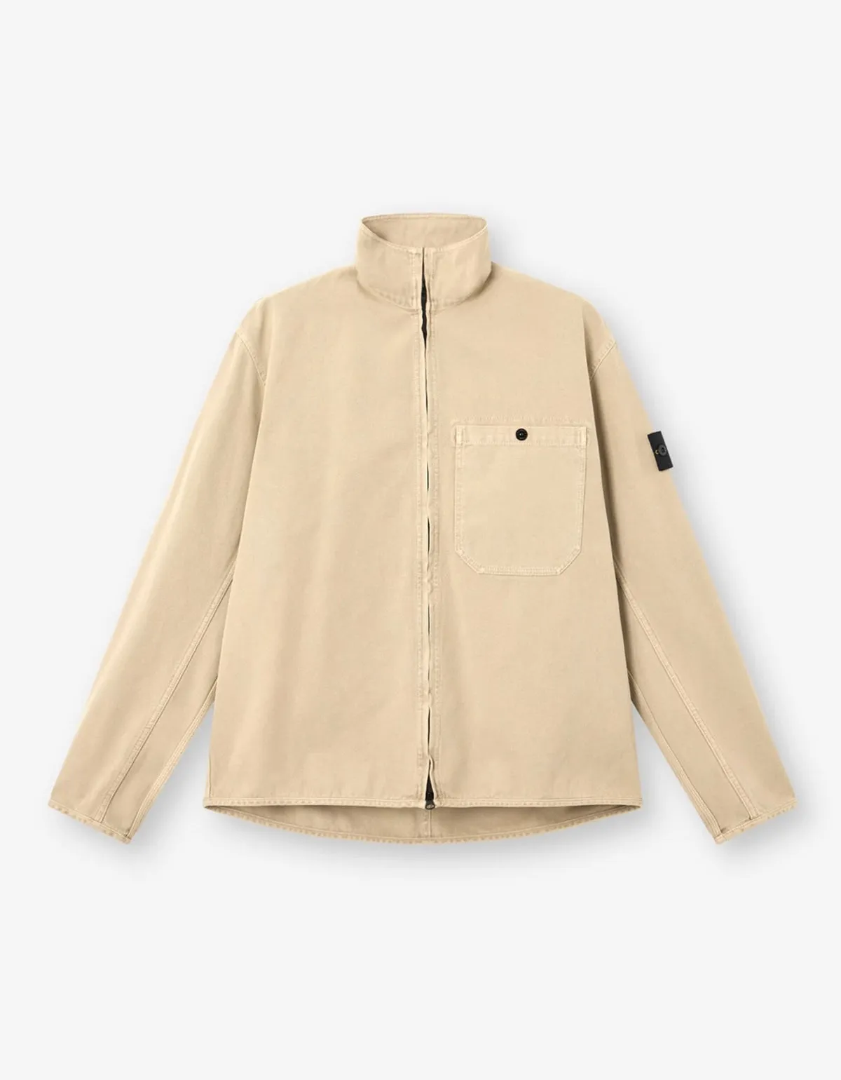 Stone Island Beige Old Effect Overshirt sold by Zoo Fashions