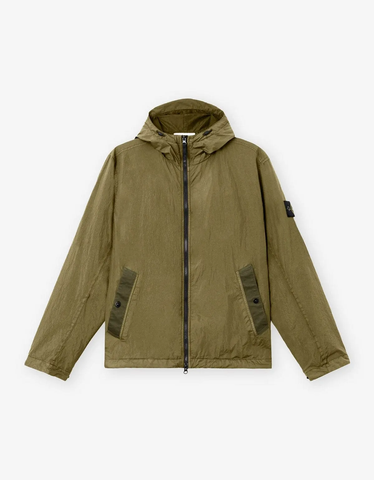 Stone Island Green Crinkle Reps NY Jacket sold by Zoo Fashions
