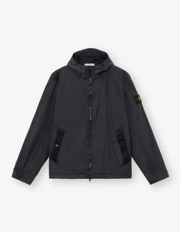 Stone Island Black Crinkle Reps NY Anti-drop Jacket made by Stone Island