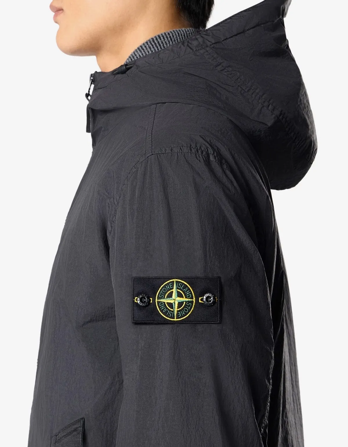 Stone Island Black Crinkle Reps NY Anti-drop Jacket sold by Zoo Fashions product image thumbnail 3