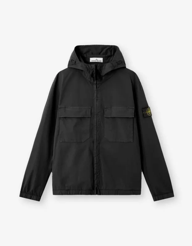 Stone Island Black Anti-drop Hooded Jacket sold by Zoo Fashions