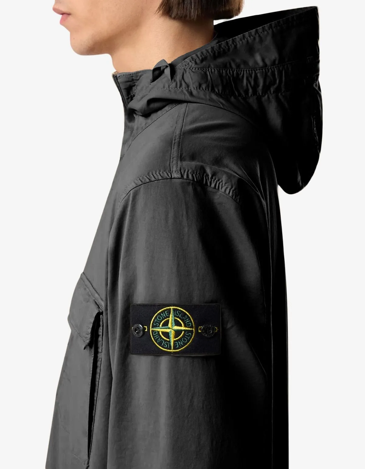 Stone Island Black Anti-drop Hooded Jacket sold by Zoo Fashions product image thumbnail 3