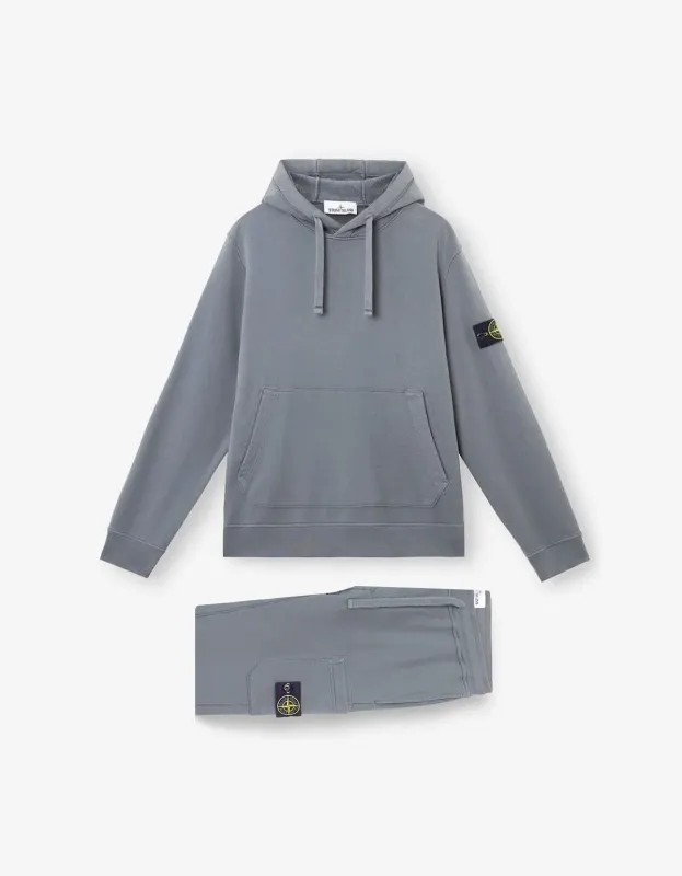 Stone Island Avio Blue Hoodie & Sweat Pants Bundle sold by Zoo Fashions