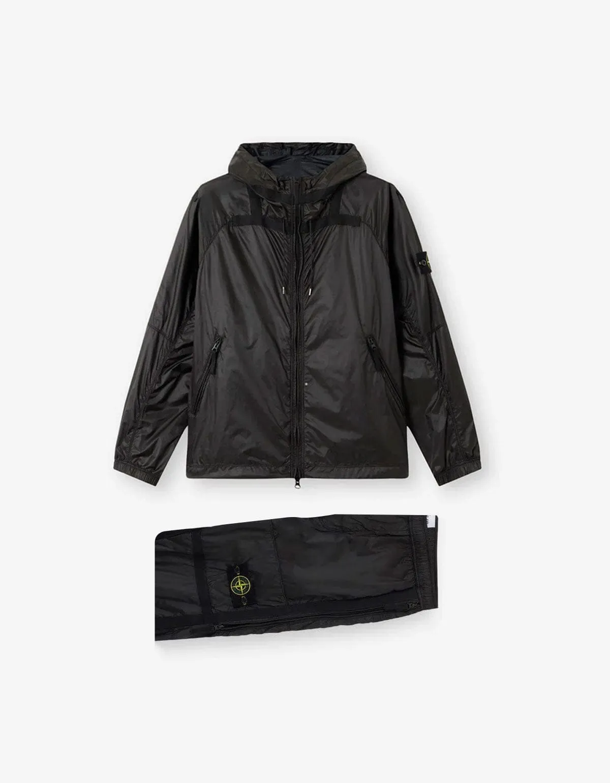 Stone Island Grey Ripstop Light HT Nylon Jacket & Trousers Bundle sold by Zoo Fashions