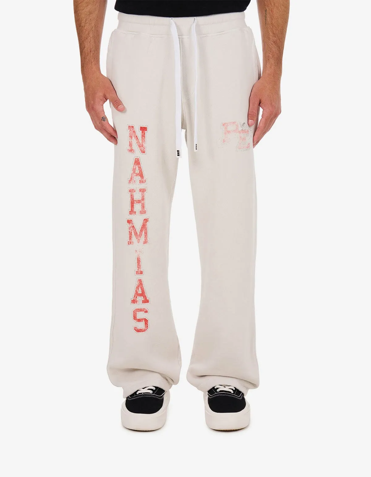 Nahmias Red Plaid Summerlandum Cropped Short Sleeve Shirt & White P.E. Cherub Baggy Sweatpants sold by Zoo Fashions product image thumbnail 5