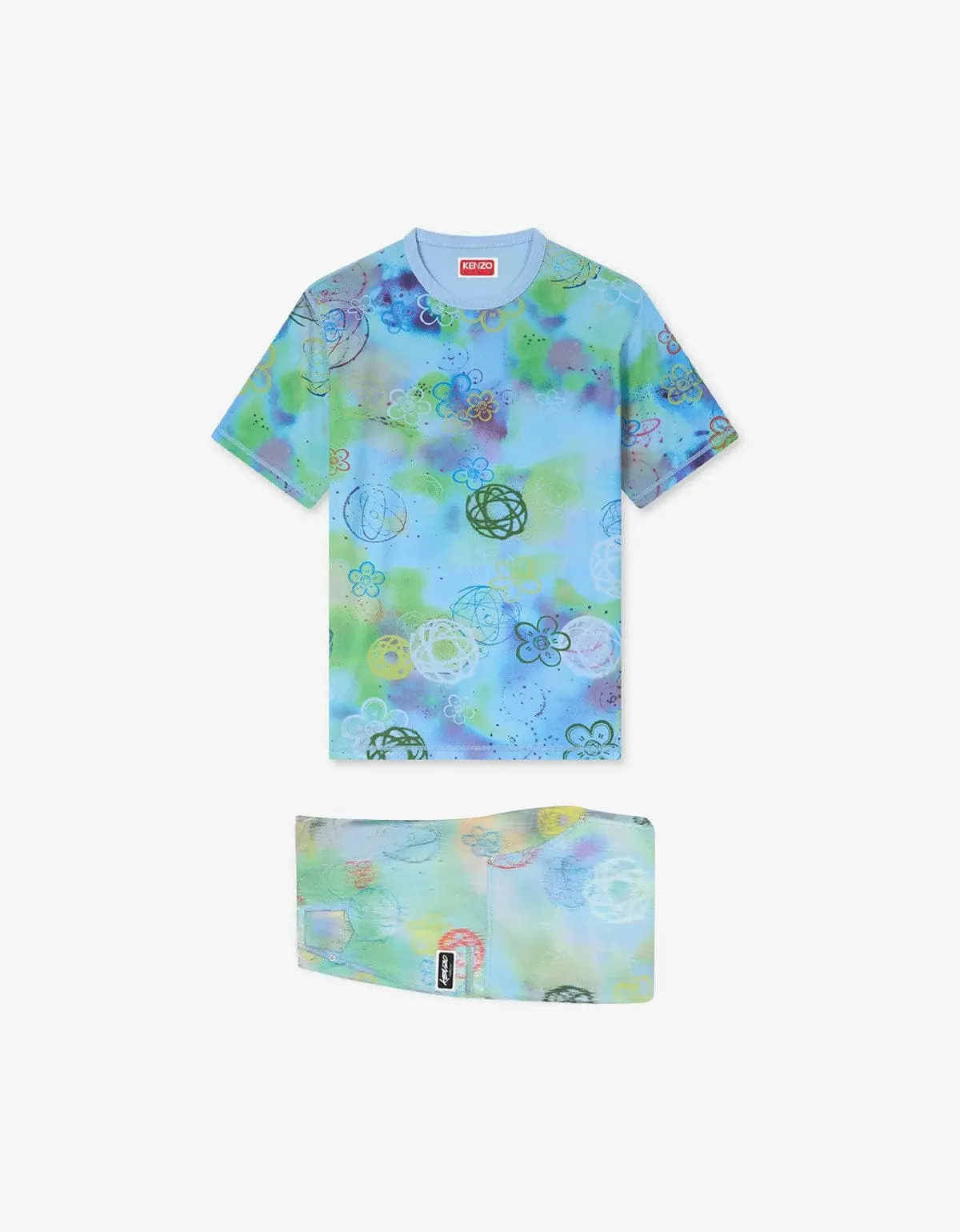 Kenzo x Futura 2000 Blue Reversible T-Shirt & Double Knee Pants sold by Zoo Fashions