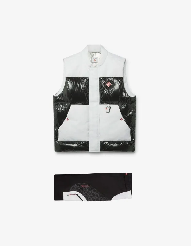 Casablanca Black Ripstop Down Ski Vest & Cargo Ski Trousers made by Casablanca