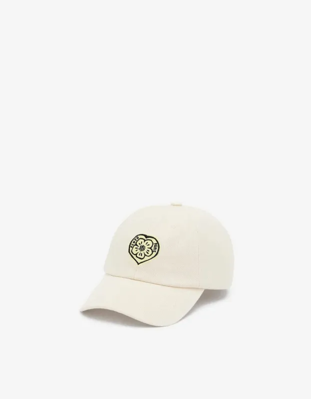 Kenzo Boke Heart Beige Embroidered Cap made by Kenzo