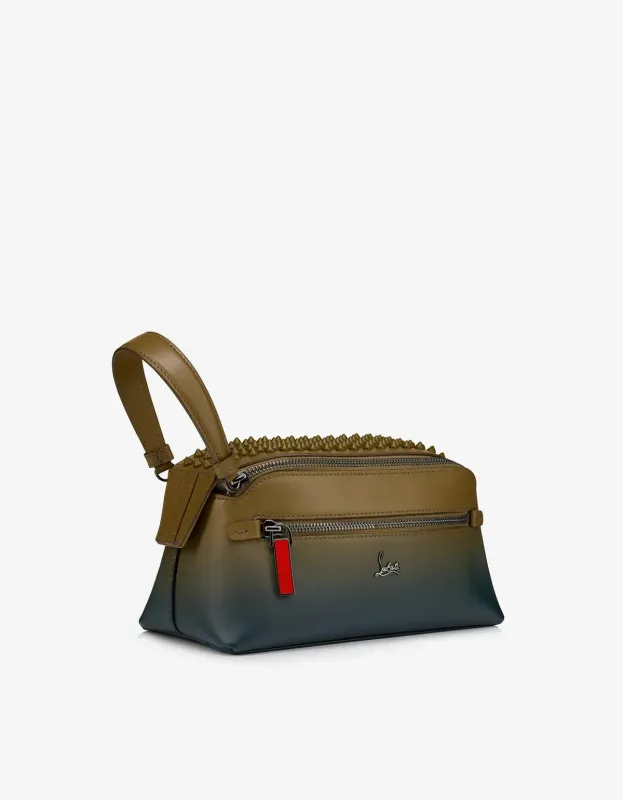 Christian Louboutin Brown & Blue Funky Travel Pouch Bag sold by Zoo Fashions