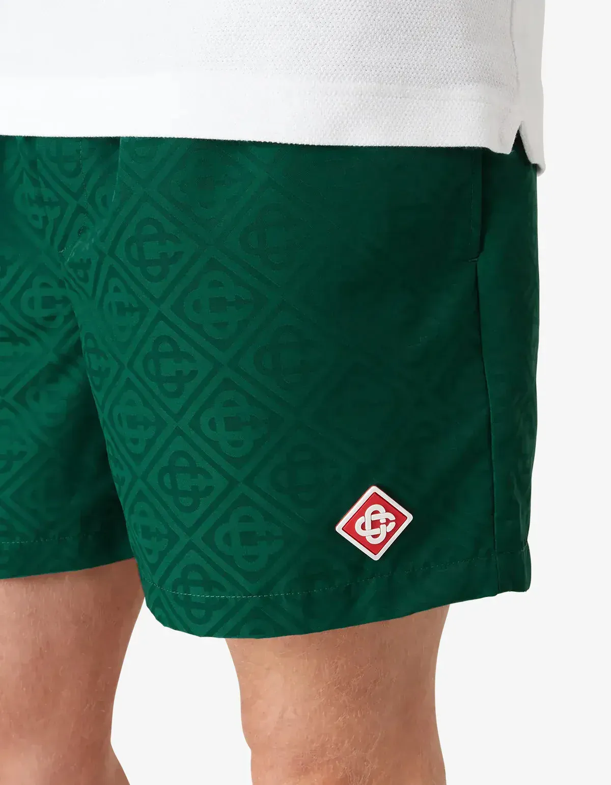 Casablanca Green Monogram Jacquard Swim Shorts sold by Zoo Fashions product image thumbnail 5