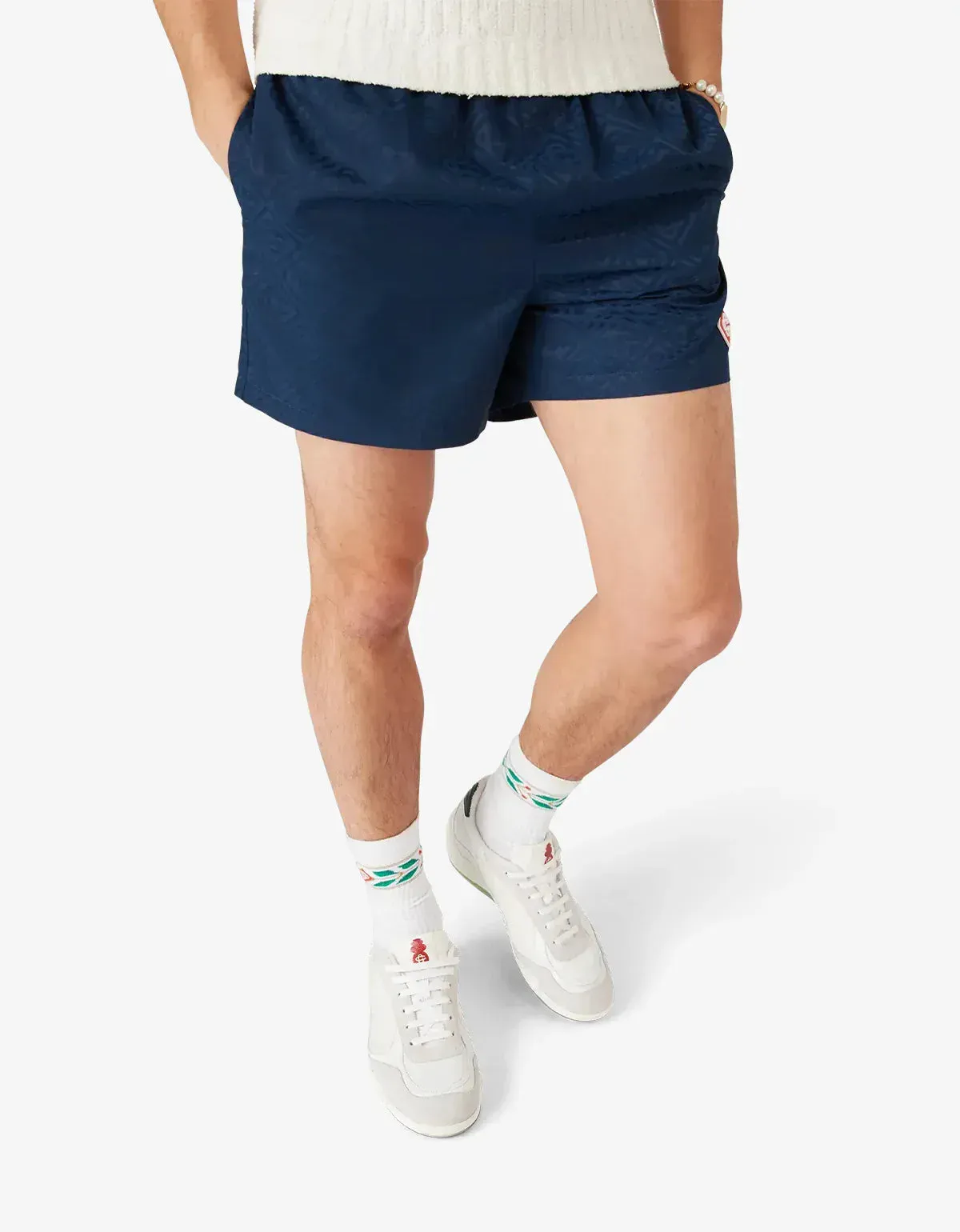 Casablanca Blue Monogram Jacquard Swim Shorts sold by Zoo Fashions product image thumbnail 3