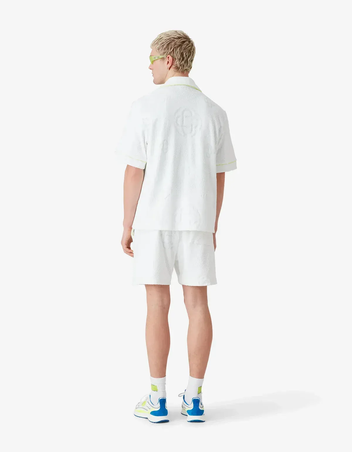 Casablanca White Towelling Monogram Short Sleeve Shirt sold by Zoo Fashions product image thumbnail 4