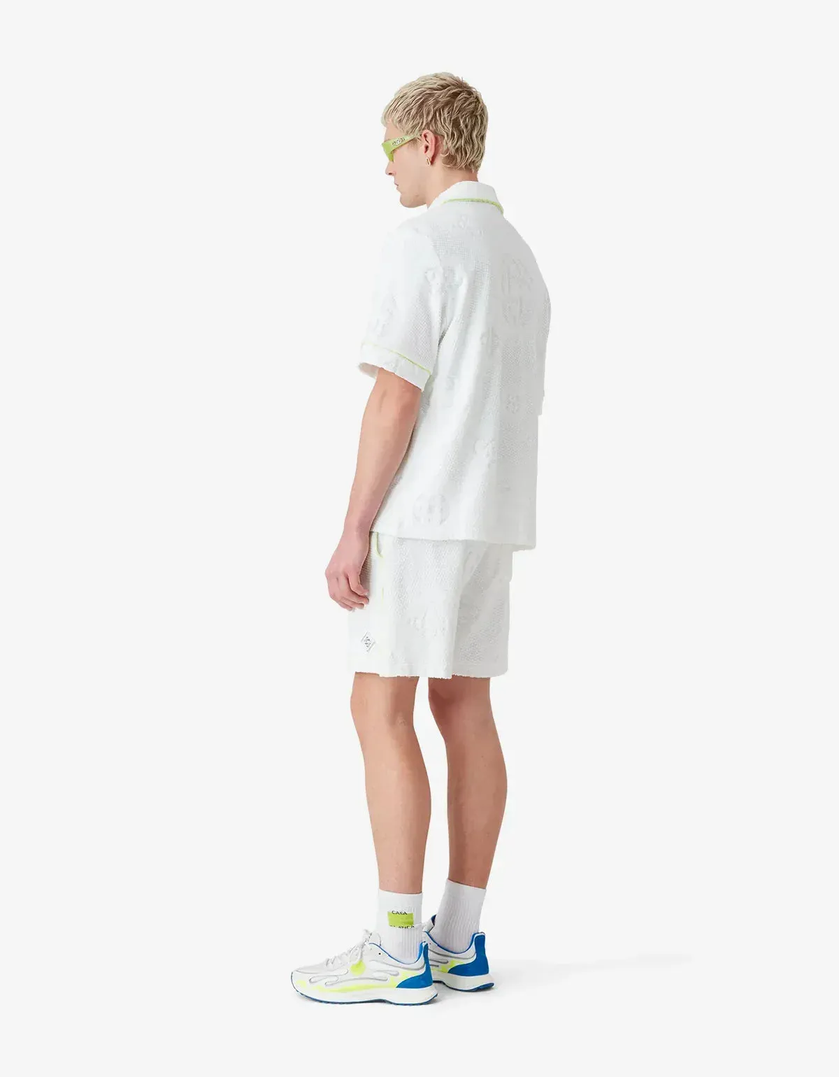 Casablanca White Towelling Monogram Short sold by Zoo Fashions product image thumbnail 3