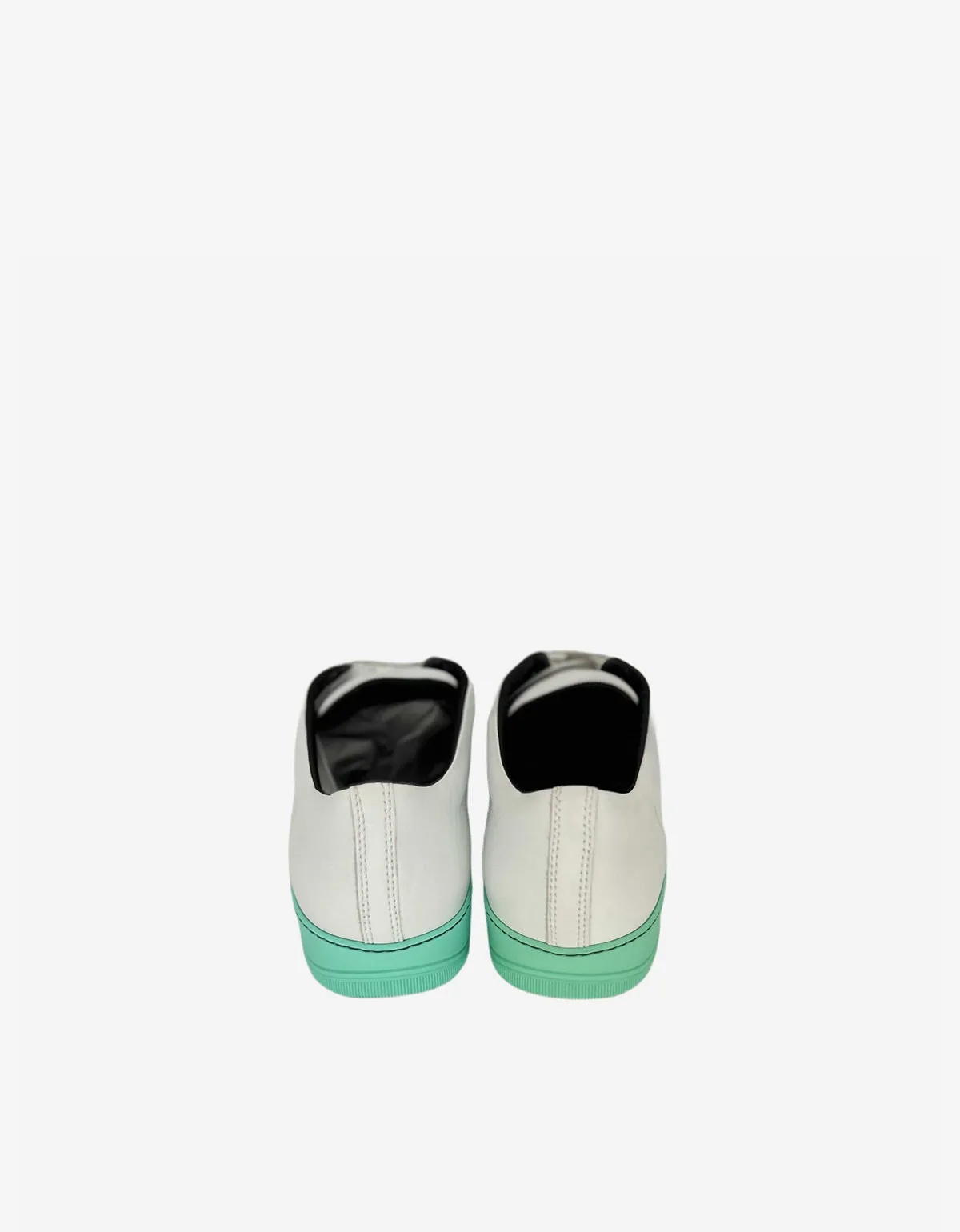 Lanvin White Leather Trainers with Mint Green Sole sold by Zoo Fashions product image thumbnail 5