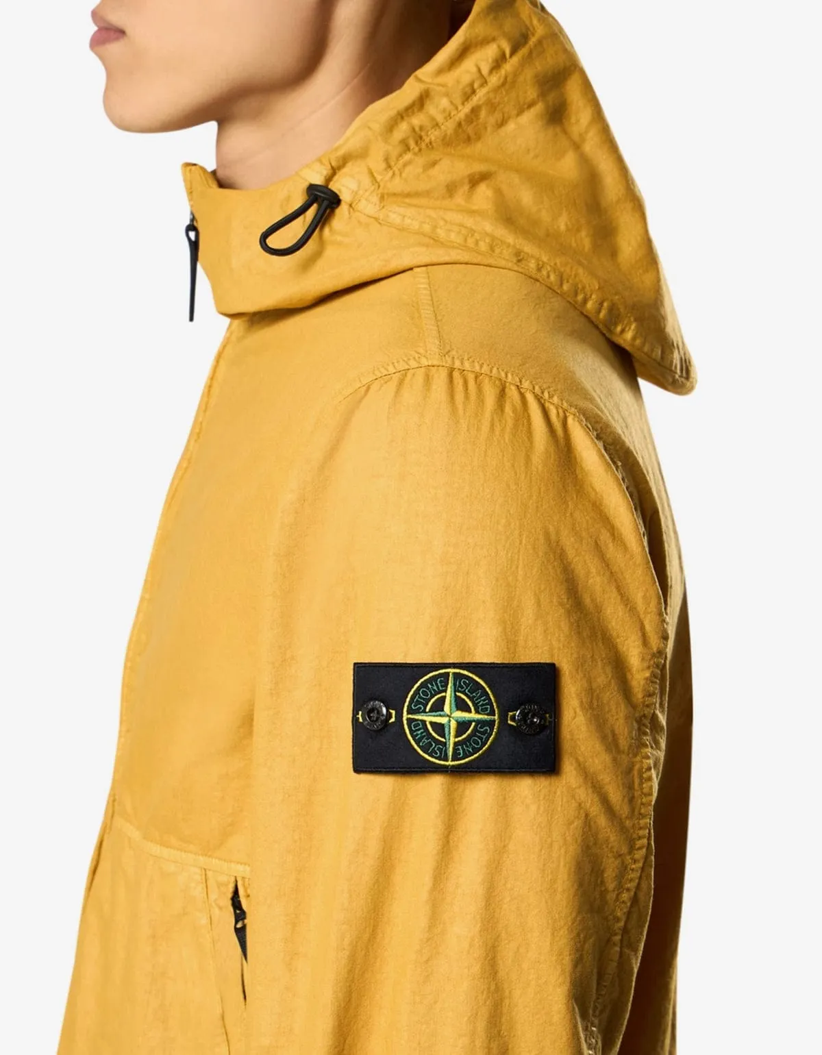 Stone Island Yellow Nylon Panama-TC Jacket sold by Zoo Fashions product image thumbnail 3