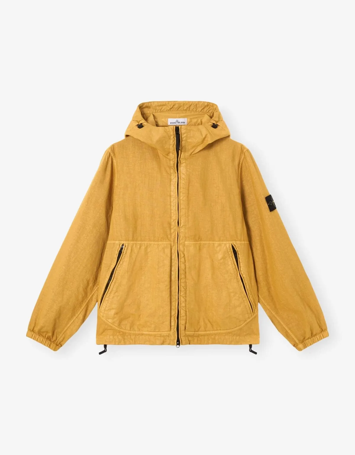Stone Island Yellow Nylon Panama-TC Jacket sold by Zoo Fashions