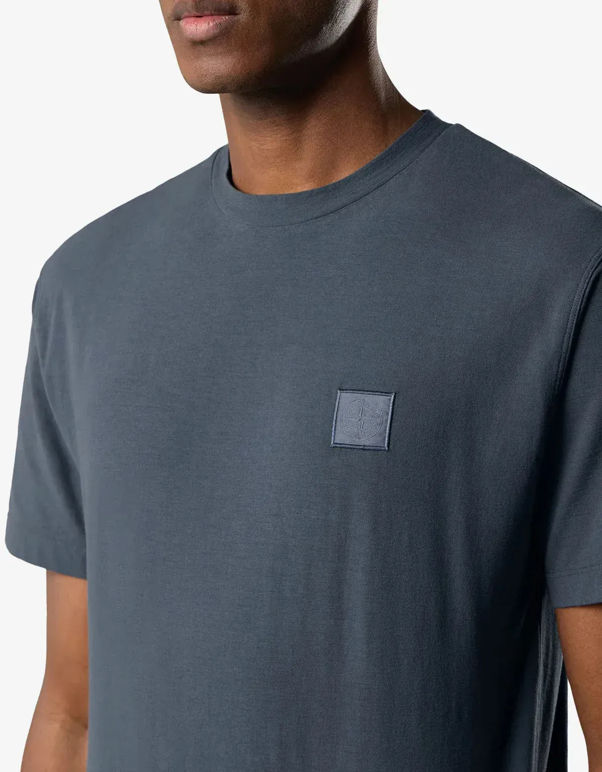 Stone Island Ghost Blue Compass Patch T-Shirt sold by Zoo Fashions product image thumbnail 4
