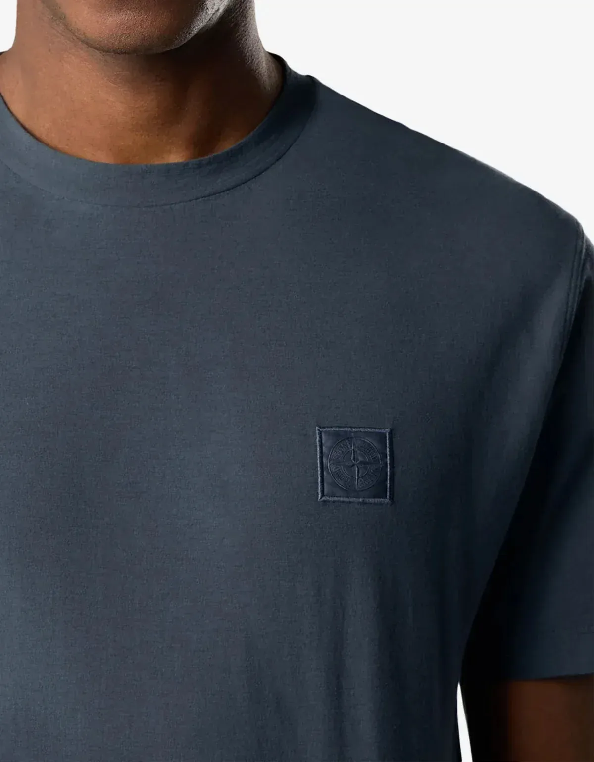 Stone Island Ghost Blue Compass Patch T-Shirt sold by Zoo Fashions product image thumbnail 3