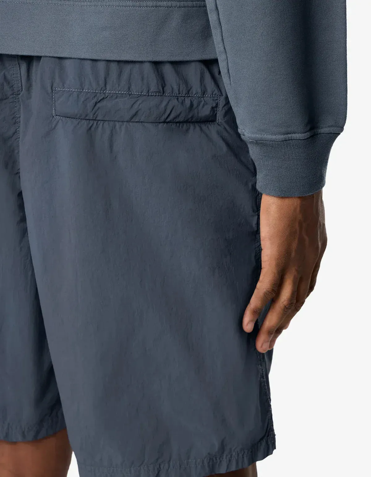 Stone Island Ghost Blue Nylon Compass Patch Swim Shorts sold by Zoo Fashions product image thumbnail 3