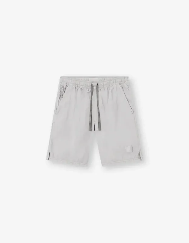 Stone Island Ghost Grey Compass Patch Swim Shorts made by Stone Island