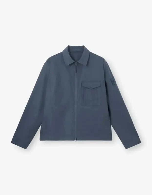 Stone Island Ghost Blue All-Weather Overshirt sold by Zoo Fashions