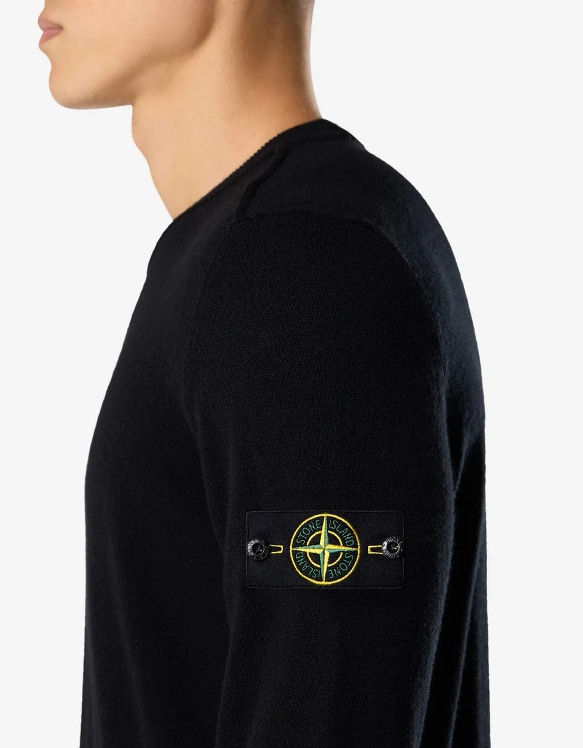 Stone Island Black RWS Geelong Wool Sweater sold by Zoo Fashions product image thumbnail 3