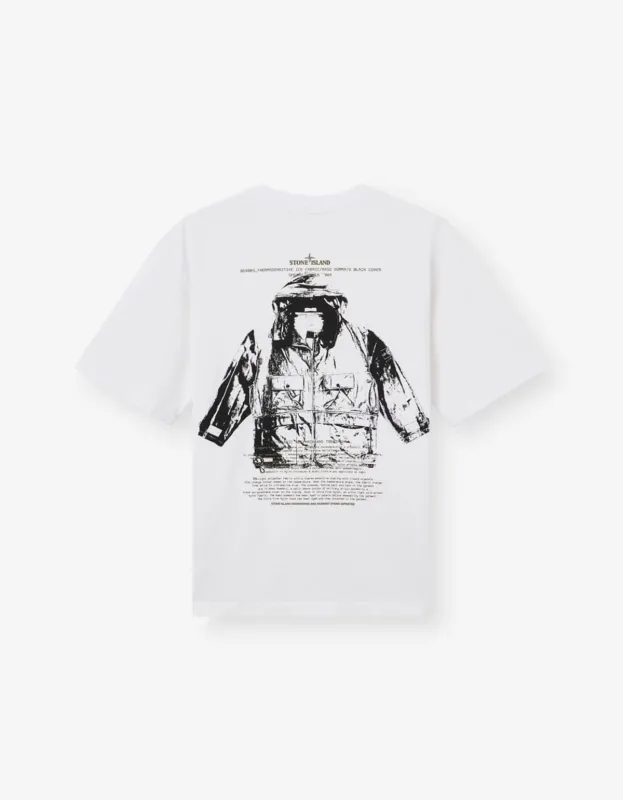 Stone Island White Archivio Print T-Shirt made by Stone Island