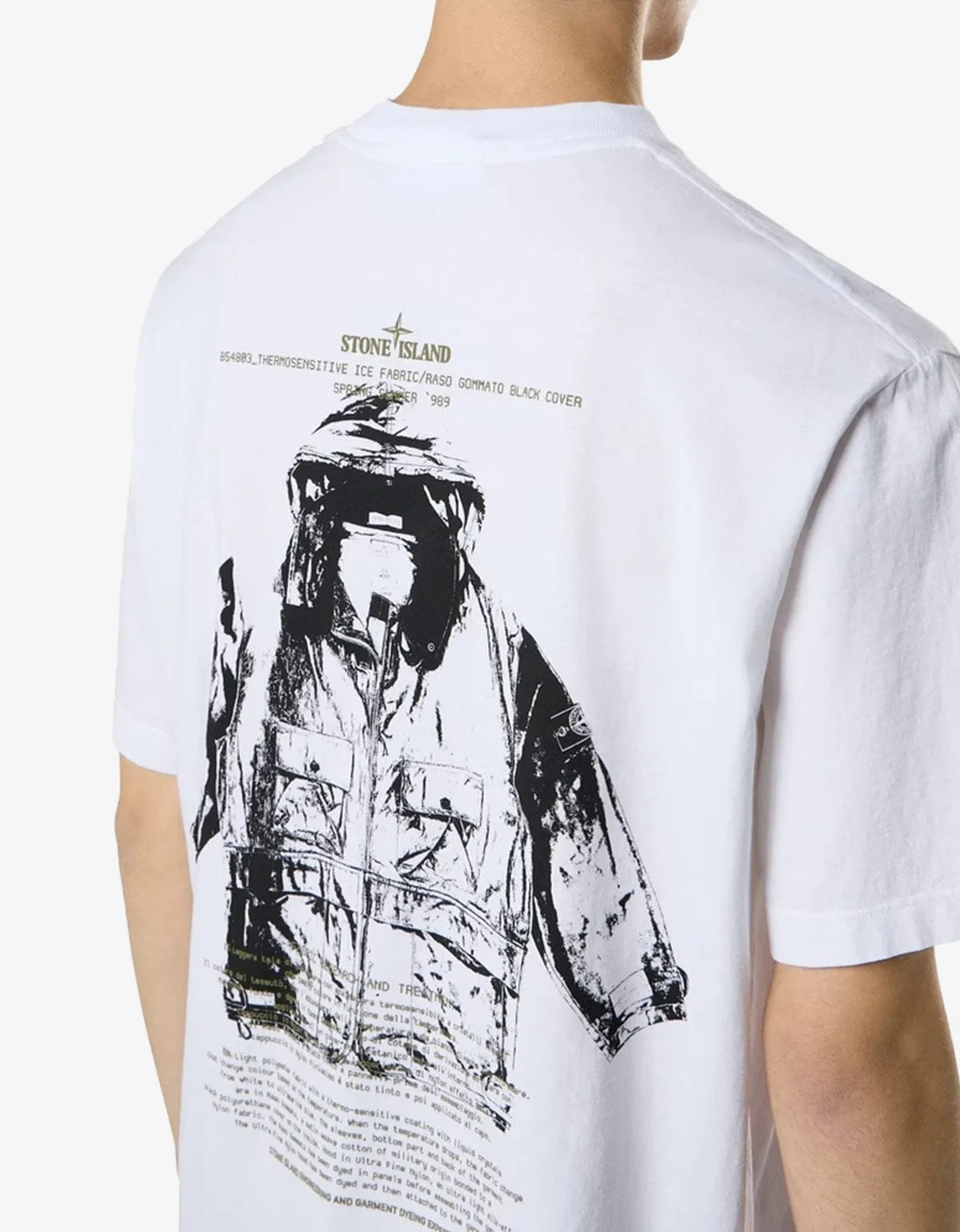 Stone Island White Archivio Print T-Shirt sold by Zoo Fashions product image thumbnail 3