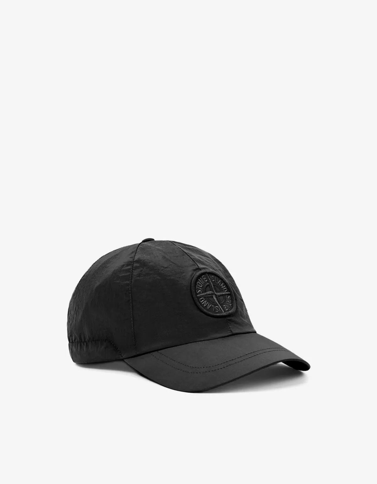 Stone Island Black Nylon Metal Baseball Cap sold by Zoo Fashions