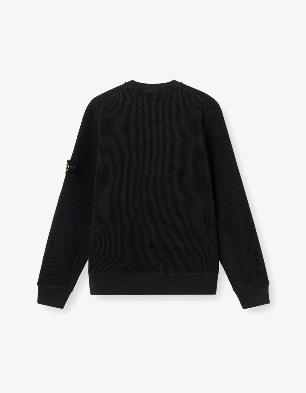 Stone Island Black Organic Cotton Waffle Sweatshirt sold by Zoo Fashions product image thumbnail 2