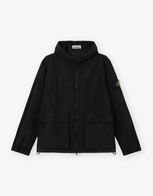 Stone Island Black Nylon Smerigliato-TC Short Parka sold by Zoo Fashions