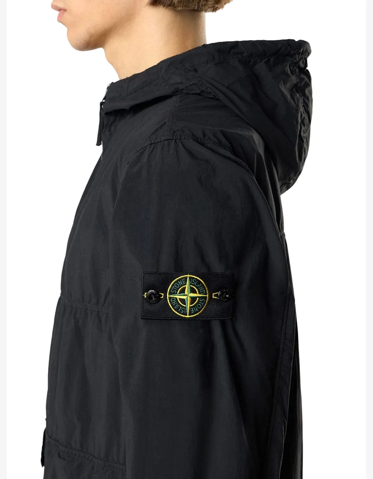 Stone Island Black Nylon Smerigliato-TC Short Parka sold by Zoo Fashions product image thumbnail 3