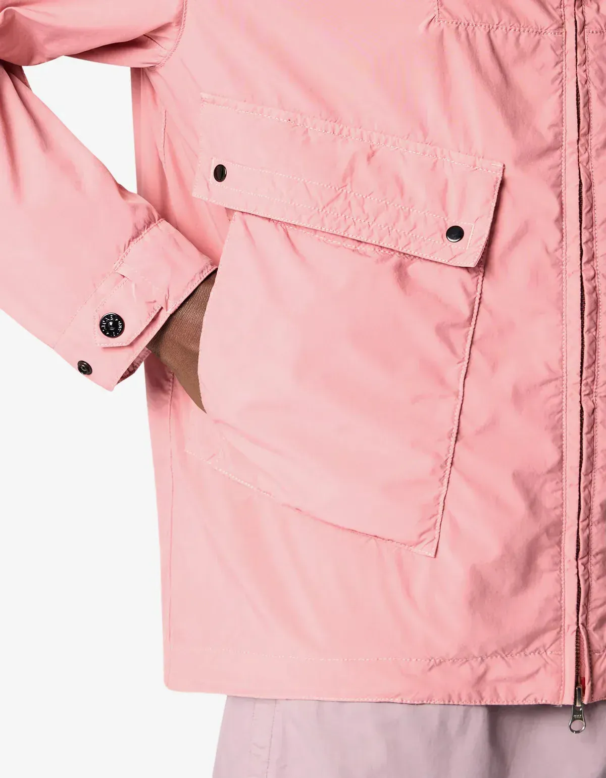Stone Island Pink Light Compact Touch Poly-TC Jacket sold by Zoo Fashions product image thumbnail 4