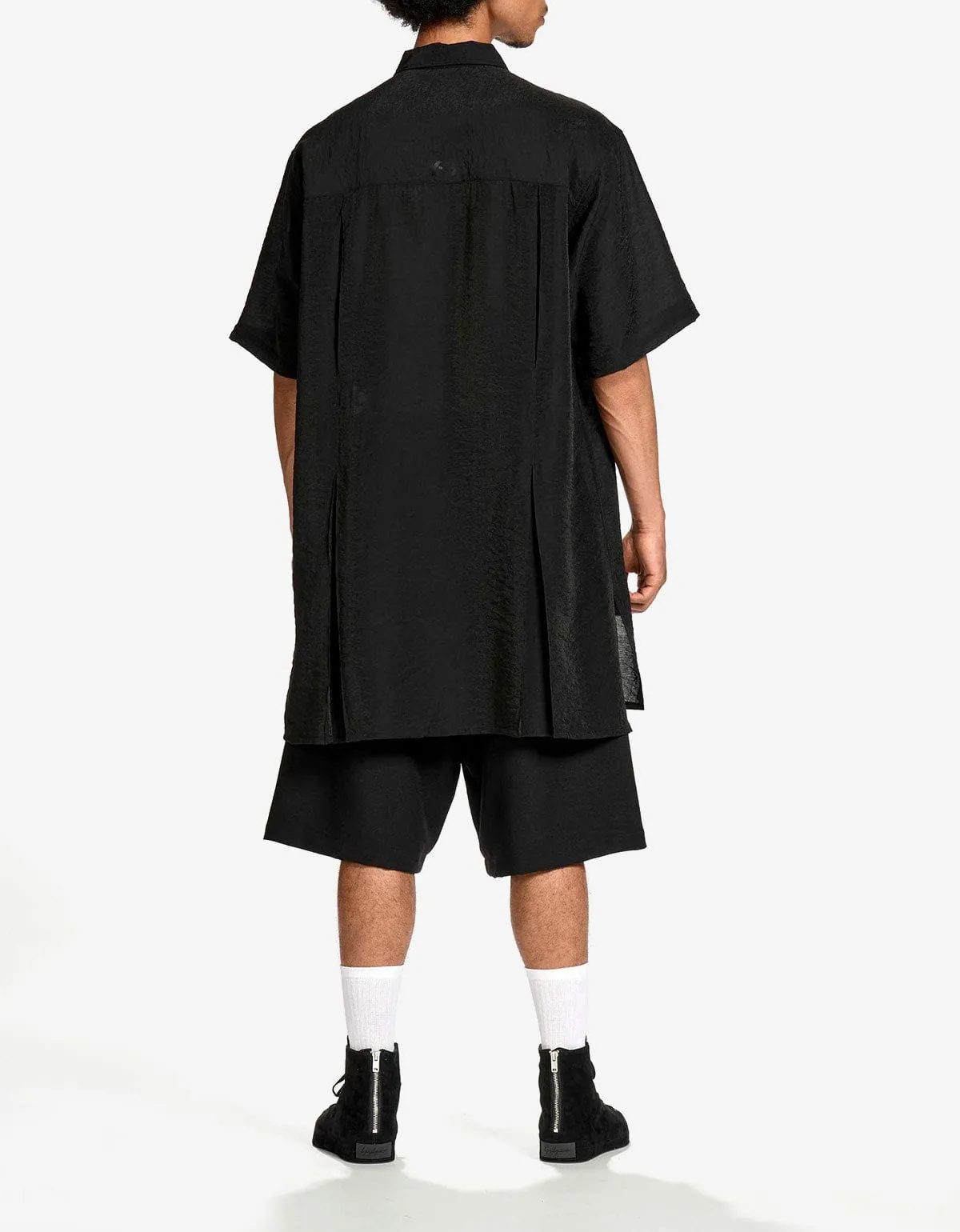 Y-3 Black Placed Graphic Short Sleeve Shirt sold by Zoo Fashions product image thumbnail 5
