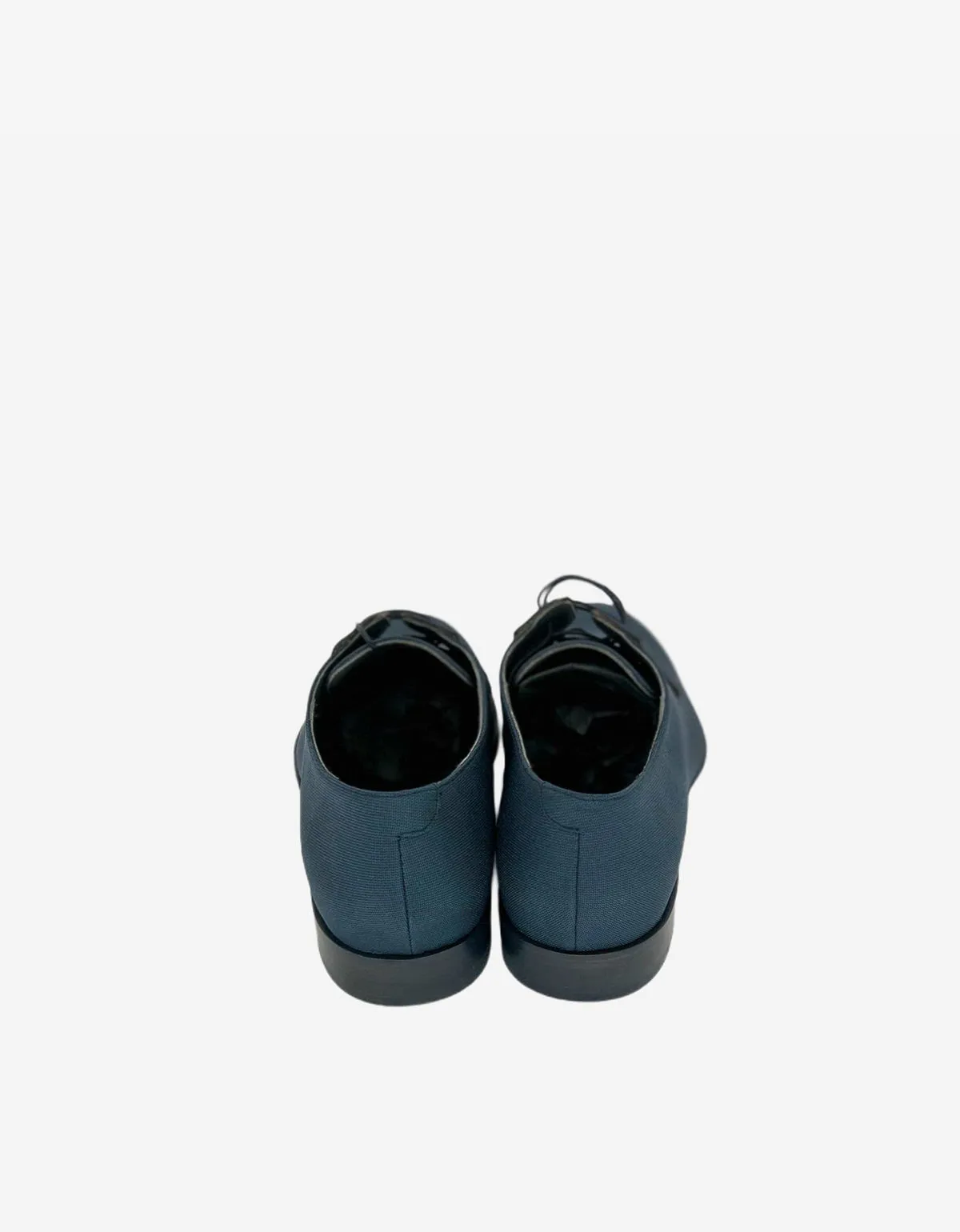 Lanvin Blue Nylon Weave Derby Shoes sold by Zoo Fashions product image thumbnail 5