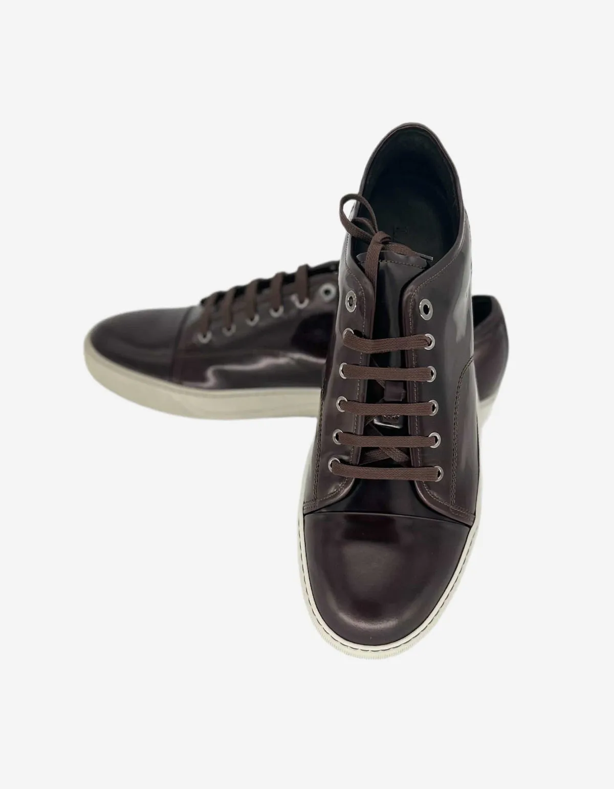 Lanvin Bordeaux Hi Shine Tennis Trainers sold by Zoo Fashions product image thumbnail 4